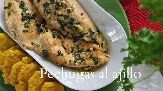 Pechugas al ajillo