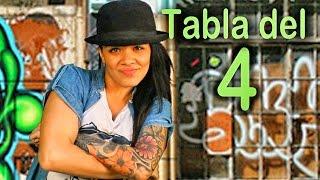 Canción de la tabla del 4 - Las Tablas de Multiplicar al Estilo Urbano - Videos Educativos #