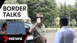 Defence chief Angus Campbell visits Indonesia for border security talks | 7 News Australia