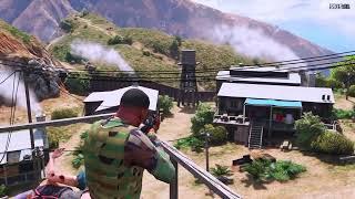 Franklin Army Fight Biggest Terrorist Group In Gta 5