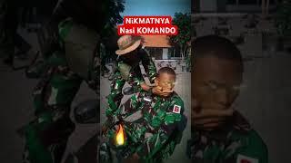 Momen siswa TNI makan nasi KOMANDO#shortvideo #army #shorts