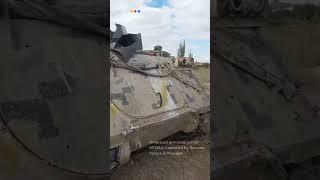 The American armored carrier M113A3, captured by Russian forces in Kherson region