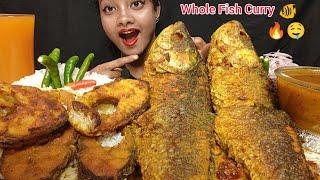 4KG WHOLE FISH CURRY,FISH FRY WITH WHITE RICE  FOOD EATING VIDEOS  EATING SHOW  BIG BITES 