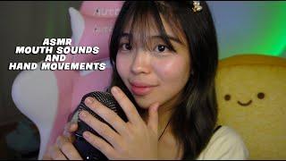 ASMR Soft Mouth Sounds and Hand Movements! whispering, cup tapping and etc.