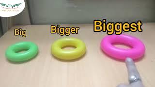 Concept of Superlatives for Preschoolers - big, bigger, biggest and small, smaller, smallest