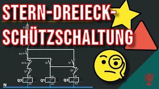 Stern-Dreieck-Schützschaltung + Steuerstromkreis (einfach und detailliert)