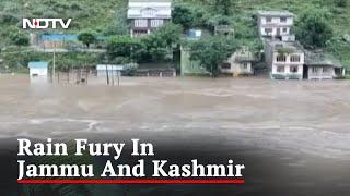 Jammu And Kashmir Rain | Water Levels Rise, Roads Cave-In As Rain Batters Jammu And Kashmir