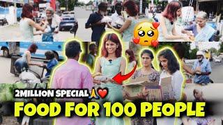 100 AALUKALK FREE FOOD KODUTHU | 2MILLION SPECIAL SURPRISE | thejathangu