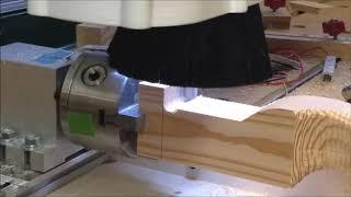 CNC Router Rotary Axis Makes Cabriole Leg