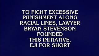 Equal Justice Initiative Featured on Jeopardy!