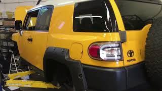 Toyota FJ Cruiser on 35” Tires With BMC Body Mount Chop