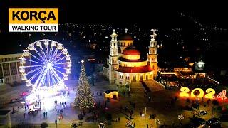 KORÇA ME DRITAT E FESTAVE LIGHTS DECORATIONVLOG NË KORÇË SHQIPERI [4K HDR]