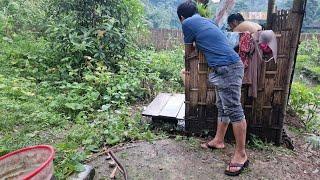 Heavy rain floods and inundates the kitchen and drains