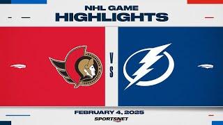 NHL Highlights | Senators vs. Lightning - February 4, 2025