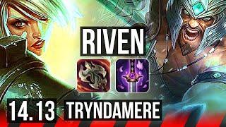 RIVEN vs TRYNDAMERE (TOP) | 7/0/1, 71% winrate, 7 solo kills, Godlike | EUNE Master | 14.13