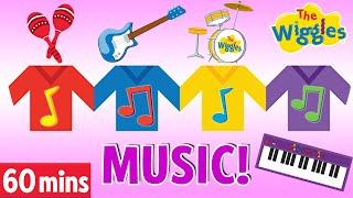 One Hour of Music with The Wiggles!  Kids Songs with Piano, Drums, Guitar and Musical Instruments