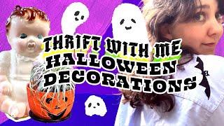 Thrift with me for HALLOWEEN DECORATIONS!  | spooky thrift haul