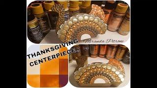 Thanksgiving Turkey Mandala ~ Painting DIY Centerpiece for the Holidays ~ Dot Art by Miranda Pitrone