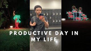 A Productive Day In My Life| Jamestown Christmas Lights , Workout Routine