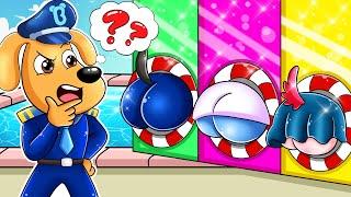 Labrador Chooses at the Pool!? - Where is Papillon?! | Sheriff Labrador Animation