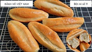 BÁNH MÌ VIỆT NAM cấp tốc làm bằng bột mì đa dụng (Chỉ ủ 1 lần)