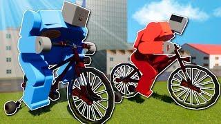 CRAZY BIKE RACE! - Brick Rigs Multiplayer Gameplay - Lego Canyon Bike Race