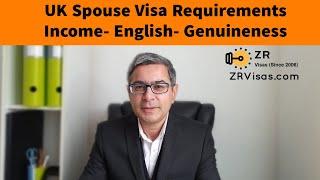 UK Spouse Visa Application Visa Requirements- Income English Genuine Relationship Documents FLR AF