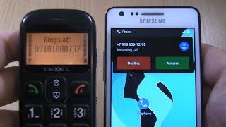 Incoming call & Outgoing call at the Same Time teXet TM B111 +Samsung s2 ANDROID 11