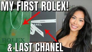 UNBOXING MY FIRST ROLEX WATCH & MY LAST CHANEL BAG EVER! LUXURY HAUL & NEW FARFETCH CODE
