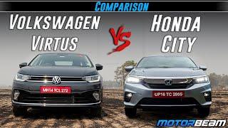 Volkswagen Virtus vs Honda City Comparison - Kaunsi Kharide? | MotorBeam हिंदी