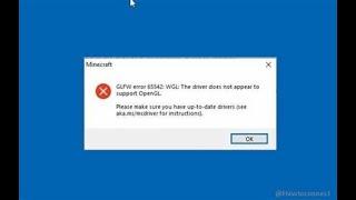 How to fix OpenGL error on windows 10