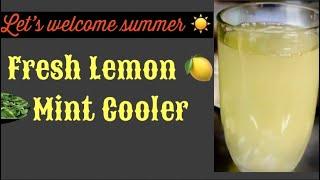 Refreshing Lemon Mint Cooler- Preperation & storing Recipe by Revathy Shanmugam