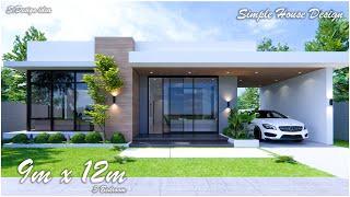 Simple House Design idea | 9m x 12m (108sqm) | 3Bedroom