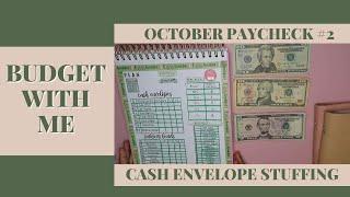 October Paycheck #2 Cash Envelope & Sinking Funds Stuffing (Beginner Friendly) | SimplyKay