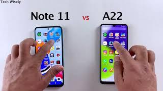 Xiaomi Note 11 vs SAMSUNG A22 - SPEED TEST