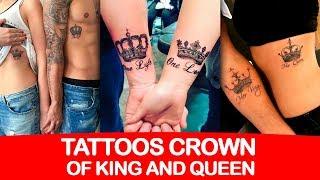 Tattoos of Crowns of King and Queen for Couples