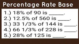 Percentage Rate Base | Civil Service Exam | part1 of 3
