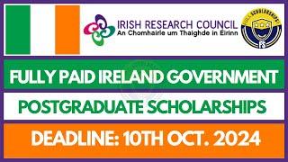 Study in Ireland - Ireland Government Postgraduate Scholarships 2025-2026 for Masters PhD & Post Doc