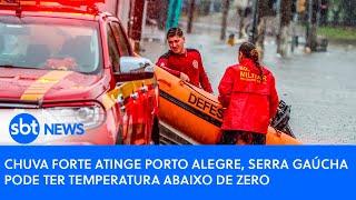 Chuva forte atinge Porto Alegre, Serra Gaúcha pode ter temperatura abaixo de zero