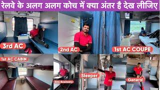 Different Class in Indian Railways | 1st AC To General Coach Explained