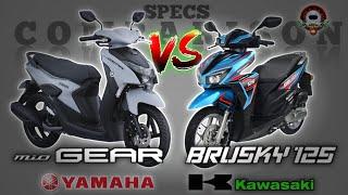 YAMAHA MIO GEAR vs KAWASAKI BRUSKY 125 SPECS COMPARISON