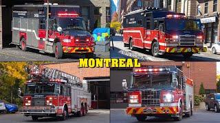 *HUGE COMPILATION* - [MONTREAL FIRE SERVICE] - Engines, Ladder Trucks & Special Apparatus responding