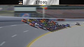 NR2003 Race to the Finish w/ TV graphics (ticker) and Commentary Test