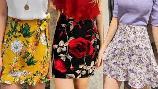 Floral Mini Skirt Designs For Girls/Stylish Floral Mini Skirts