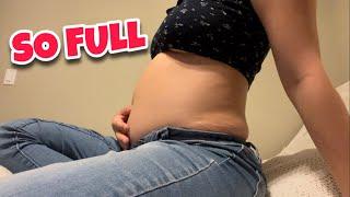 Bloated Food Baby Belly after Overeating