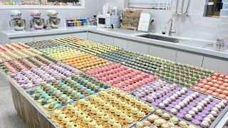 Making 2,000 Perfect Macaron Shells in bulk by myself & Filling