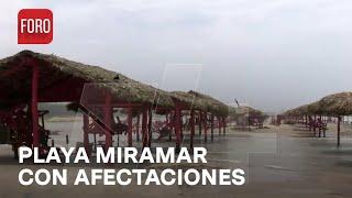 Así quedó la playa Miramar en Ciudad Madero tras el paso de Alberto - Paralelo 23