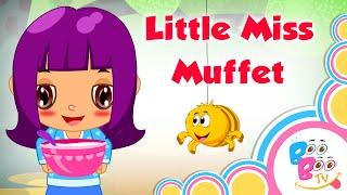 Little Miss Muffet With Lyrics - English Kids Nursery Rhyme - Video Song For Children by Boo Boo Tv