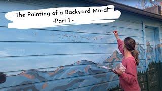 The Painting of a Backyard Mural - Part 1 //JULIENE SINCLAIR STUDIOS