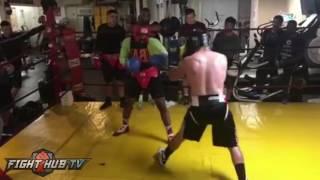 Adrien Broner Beast Mode Drops Sparring Partner In Camp For Mikey Garcia